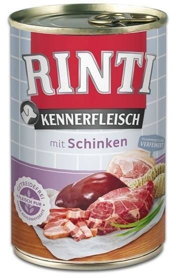 Rinti Kennerfleisch Schinken Nassfutter für Hunde - Schinken 6x400g (Rabatt für Stammkunden 3%)
