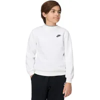 Nike Sportswear Club Fleece Sweatshirt Kinder 100 white/black XL 158-170 cm