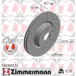 Zimmermann Bremsscheibe [Hersteller-Nr. 550.5601.52] für Tesla