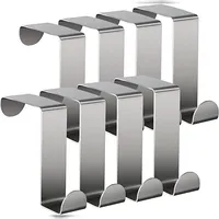 toj Türhaken 8er-Set Silber