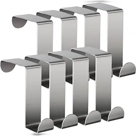 toj Türhaken 8er-Set Silber