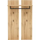 XORA Garderobenpaneel - holzfarben , Holzwerkstoff , Maße cm, Aufhängemöglichkeit, Hutablage, Garderobe, Garderobenpaneele, Garderobenpaneele