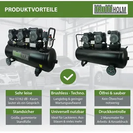 Trutzholm Flüsterkompressor 100L 2700W 62dB 8 bar