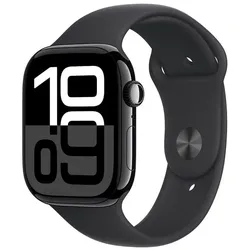 Apple Smartwatch Apple Watch Series 10 46 mm Aluminium Diamantschwarz (GPS) Sportarmba grün