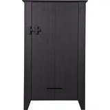 Woood Gijs Stauraumschrank 142 x 85 x 38 cm Schwarz FSC-Kiefernholz