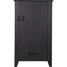 Woood Gijs Stauraumschrank 142 x 85 x 38 cm Schwarz FSC-Kiefernholz