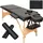 Tectake tectake® 2 Zonen Massageliege-Set, Breite 61 cm, Polsterung 5 cm, mit Holzgestell, 210 x 95 x 84 cm