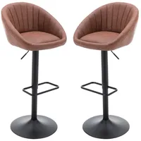 WAHSON OFFICE CHAIRS Barhocker mit Lehne drehbar für Küche