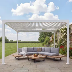 MCW-L41 Alu Pergola Lamellen-Pavillon Terrassenüberdachung