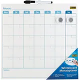 IDENA 21414 - Whiteboard Monatsplaner, inklusive Marker und zwei Magnete, 35,5 x 35,5 cm, 1 Stück