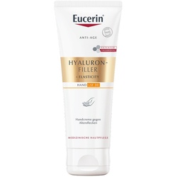 Eucerin Hyaluron-Filler + Elasticity Handcreme gegen Altersflecken LSF 30 – Feuchtigkeitsspendende Anti Age Hautpflege