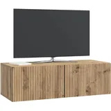 vidaXL Artisan-Eiche Wandmontierter TV-Schrank 98 x 41 x 30 cm Beige/Holz