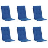 vidaXL Gartenstuhlauflagen 6 Stk. Königsblau 120x50x3cm