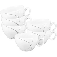 SELTMANN WEIDEN Cappuccinotasse 0,39 l Grau-Weiß 6 St.