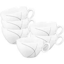 SELTMANN WEIDEN Cappuccinotasse 0,39 l Grau-Weiß 6 St.