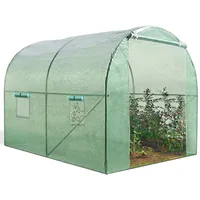 IDMarket Roma Tunnelgewächshaus Alu Grün HKP 6 mm 6 m2