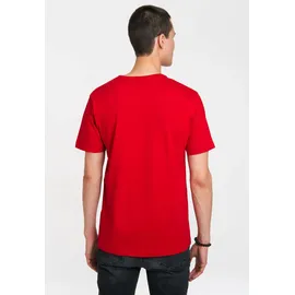 LOGOSHIRT "Bazinga - The Big Bang Theory", Herren, Gr. XS, rot, 100% Baumwolle, bedruckt, normal, Rundhals, Shirts T-Shirt, mit coolem Frontdruck