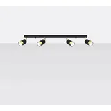 Sollux SL.1072 Deckenleuchte NERO 4 schwarz/gold