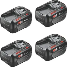 Bosch 4x PBA 18V 4.0Ah W-C Akku 18 V 4,0 Ah POWER FOR ALL ( 4x 1600A011T8 )