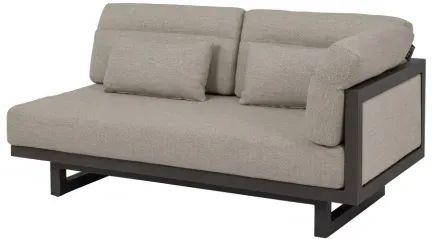 Apple Bee Santorini Loungesofa gepolstert links 160cm Alu taupe