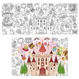 PHOGARY Tischdecke zum ausmalen Kinder, Maltischdecke für Kinder Malpapier Tischdecke zum ausmalen Papiertischdecke Ausmaltischdecke für Mädchen, 72 x 30 inches