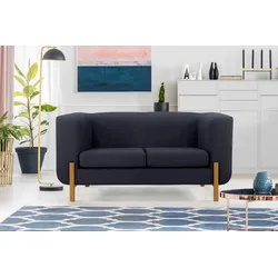2-Sitzer INOSIGN "Gaut", blau (blauschwarz), B:160cm H:76cm T:88cm, Sofas, 2-Sitzer