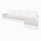 Rosnek Sofahusse Sofa Sitzbezug,Samt Sitzkissenbezug, Stretch,Schonbezug, Stretch Elastic Chaise Loung Sofahusse