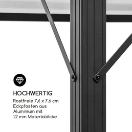 Blumfeldt Pantheon Solid Sky 3 x 4 m Grau/Transparent
