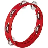 NINO Percussion Compact Tambourine Instrument - Musikinstrument für Kinder ab 3 Jahren - Durchmesser 8 Zoll - Kunststoff, Rot (NINO49R)