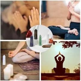 luxuskollektion Fluorit Kristall Turm Heilstein Bergkristall Stab Hexagonal