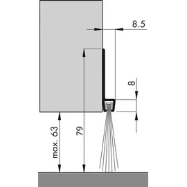 Elton Türbodendichtung Alu IBS 80 250 cm