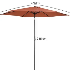 Kingsleeve Gartenschirm Ø 300 cm terracotta