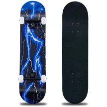 clyctip Skateboard, 31 x 8 Zoll 8-lagiges Ahornholz, ABEC-11 Kugellager Purple