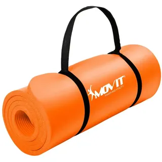 MOVIT Gymnastikmatte, hautfreundlich und phthalatfrei, in 3 Größen und 12 Farben - Auswahl: 190cm x 60cm x 1,5cm in orange