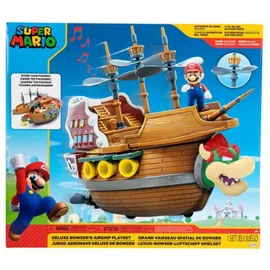 Jakks Pacific Bowsers Luftschiff-Spielset mit Mario-Actionfigur 6cm