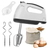 Gohytal Handmixer, Elektrisch-Handrührgerät, Handrührer Mixer, 260W 7 StuFen Handmixer Elektrisch, Rührgerät Mixer Handrührer mit 2 Schneebesen 2 Knethaken und 1 Eiweißtrenner,Spülmaschinengeeignet