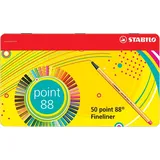 Stabilo point 88 Fineliner farbsortiert 0,4 mm, 50 St.