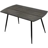 Trisens Esstisch Sabina ausziehbar 140-180 x 80 cm 6-10 Personen Küchentisch mit Metallgestell für Küche, Esszimmer Holz Optik