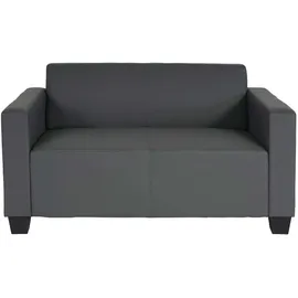 Mendler 2er Sofa Couch Lyon Loungesofa Kunstleder ~ dunkelgrau