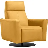 Egoitaliano Sessel »Blues Designsessel, Loungesessel,« drehbar, inkl. manuelle Relaxfunktion durch Push-Back-Mechanismus, gelb