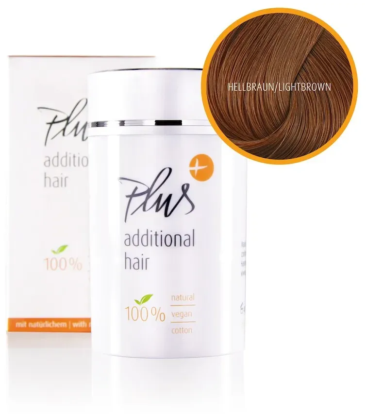 Plus additional Hair Hellbraun Haar Auffüller Schütthaar Streuhaar volles Haar