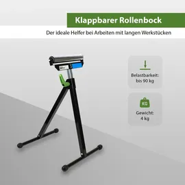 Trutzholm 2x Rollenbock 90 kg höhenverstellbar bis 109cm 30 cm Rollenbreite klappbar