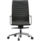 Quadrifoglio Chefsessel, ODAHLA01/0RAB Leder schwarz, Gestell chrom