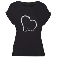 LASCANA Kurzarmshirt Damen schwarz Gr.32/34