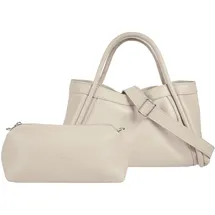 Cluty 2 in 1 Henkeltasche Leder Beige