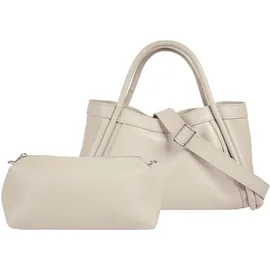 Cluty 2 in 1 Henkeltasche Leder Beige