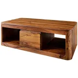 Massivmoebel24 Couchtisch Toronto Walnuss 118 x 65 x 40 cm