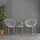 Homestyle4u Gartenstuhl Kunststoff grau 4er Set
