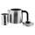 Mulex Tee Express Teekocher 2200W - 2-in-1 Wasserkocher mit Teekanne 1,7L + 1 L, Silber