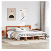 vidaXL Massivholzbett 180 x 200 cm Braun
